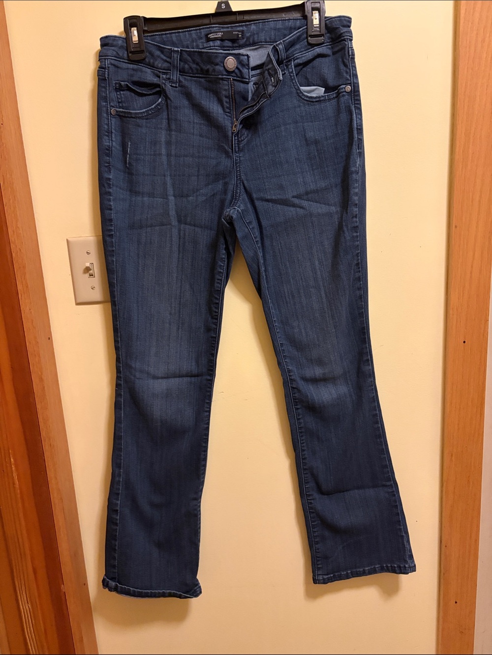Simply Vera Vera Wang Dark Blue Flare Jeans